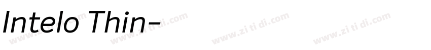 Intelo Thin字体转换